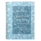 Aqua Blue Crystal Guest Book Notitieboek (Voorkant)