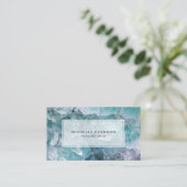 Aqua Blue Crystal Healing Arts Visitekaartje (Staand voorkant)