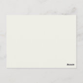 aqua blue damask patroon briefkaart (Achterkant)