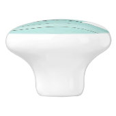 Aqua Blue Dolphin Faux Wood Nautische lade knop (Zijkant)