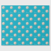 Aqua Blue Dream Sicilian Sun Cadeaupapier (Vlak)
