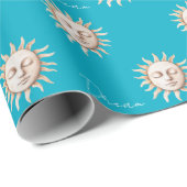 Aqua Blue Dream Sicilian Sun Cadeaupapier (Rol Hoek)