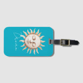 Aqua Blue droom Siciliaanse zon Bagagelabel (Voorkant (horizontaal))