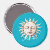 Aqua Blue droom Siciliaanse zon Magneet (Voorkant / Achterkant)