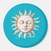 Aqua Blue droom Siciliaanse zon Magneet (Voorkant)