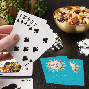 Aqua Blue droom Siciliaanse zon Pokerkaarten