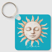 Aqua Blue droom Siciliaanse zon Sleutelhanger (Voorkant)