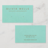 Aqua Blue Earring Display Visitekaartje (Voorkant / Achterkant)