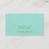 Aqua Blue Earring Display Visitekaartje (Achterkant)