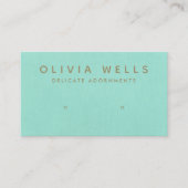 Aqua Blue Earring Display Visitekaartje (Voorkant)