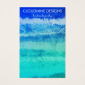 Aqua Blue Earring Ketting Jewelry Display Card Visitekaartje (Voorkant)