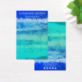 Aqua Blue Earring Ketting Jewelry Display Card Visitekaartje (Bureau)