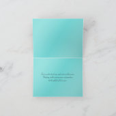 Aqua Blue en Black Glitter Heart Hartelijk dank Bedankkaart (Binnen)