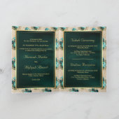 Aqua Blue en Emerald Green Floral Muslim Wedding (Binnen)