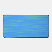 Aqua Blue en Green 70's Style Stripe Desk Mat Pad (Voorkant)