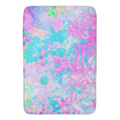 Aqua Blue en Hot Pink Hydrangea Landschap Badmat (Voorkant Verticaal)