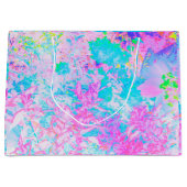 Aqua Blue en Hot Pink Hydrangea Landschap Groot Cadeauzakje (Voorkant)