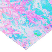 Aqua Blue en Hot Pink Hydrangea Landschap Korte Tafelloper (Hoek)