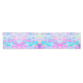 Aqua Blue en Hot Pink Hydrangea Landschap Korte Tafelloper (Horizontaal)