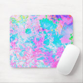 Aqua Blue en Hot Pink Hydrangea Landschap Muismat (Met muis)