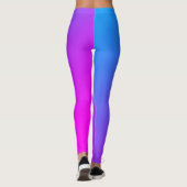 Aqua Blue en Hot Pink Miami Ombre Leggings (Achterkant)