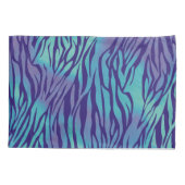 Aqua Blue en Paarse Zebra Stripes Kussensloop (Achterkant)