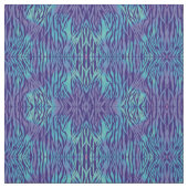 Aqua Blue en Paarse Zebra Stripes Stof (Swatch)