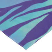 Aqua Blue en Paarse Zebra Stripes Tafelkleed (Gekanteld)