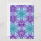 Aqua Blue en Royal Paars Paars Wedding V2 Kaart (Achterkant)