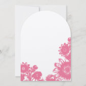 Aqua Blue en roze  ridder bruiloft Kaart (Achterkant)