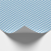 Aqua Blue en White Gingham Cadeaupapier (Hoek)