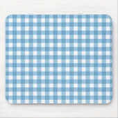 Aqua Blue en White Gingham Muismat (Voorkant)