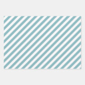 Aqua Blue en White Polka Dot and Stripe Inpakpapier Vel (Voorkant 2)