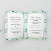 Aqua Blue en White Roses Floral Muslim Wedding (Binnen)