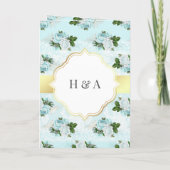 Aqua Blue en White Roses Floral Muslim Wedding (Achterkant)