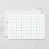 Aqua blue en white typografie bruiloft RSVP Kaartje (Achterkant)