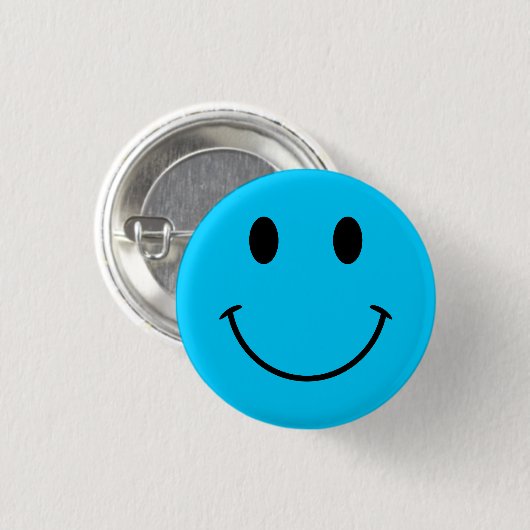 Aqua Blue Face Button (Voorkant /achterkant)