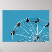 Aqua Blue Ferris Wheel Poster (Voorkant)