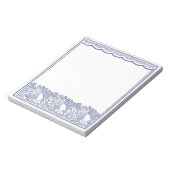 Aqua Blue Fishing Border Notitieblok (Linkerzijde)