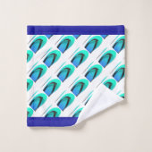 Aqua + Blue  Flip Flops Bad Handdoek (Wasdoekje)