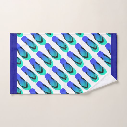 Aqua + Blue  Flip Flops Bad Handdoek (Handdoek)