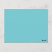 Aqua Blue Floral filigraan Trouwtafel Nummer Briefkaart (Achterkant)