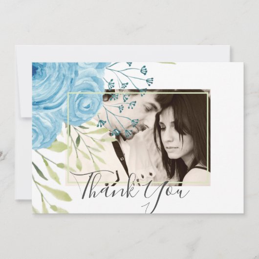 Aqua Blue Floral Wedding (Voorkant)