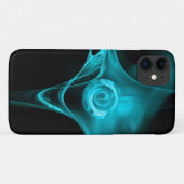 AQUA BLUE FRACTAL ROOS Case-Mate iPhone CASE (Achterkant (horizontaal))