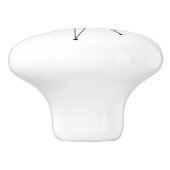 Aqua Blue Franciscan Starburst Mid Century Modern Keramische Knop (Zijkant)