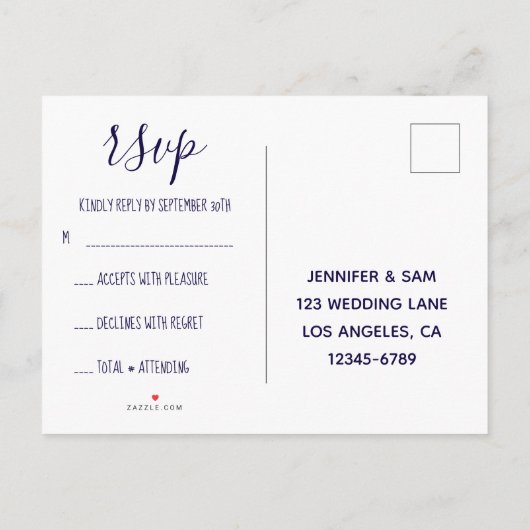 Aqua Blue Galactic Foto Elegant RSVP Uitnodiging Briefkaart (Achterkant)