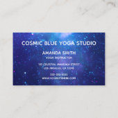 Aqua Blue Galactic Mandala Yoga Instructor Visitekaartje (Achterkant)