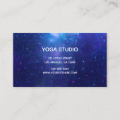 Aqua Blue Galactisch Centrum Yoga-instructeur Visitekaartje (Achterkant)