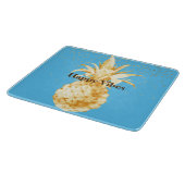 Aqua Blue Geel Gouden Ananas Snijplank (Hoek)