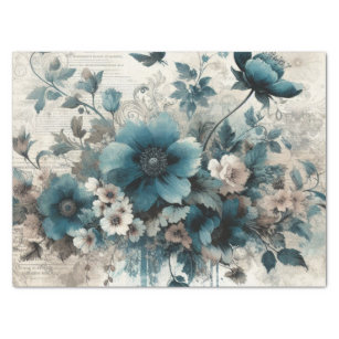 Aqua Blue  geïnspireerd bloemweefselpapier Tissuepapier